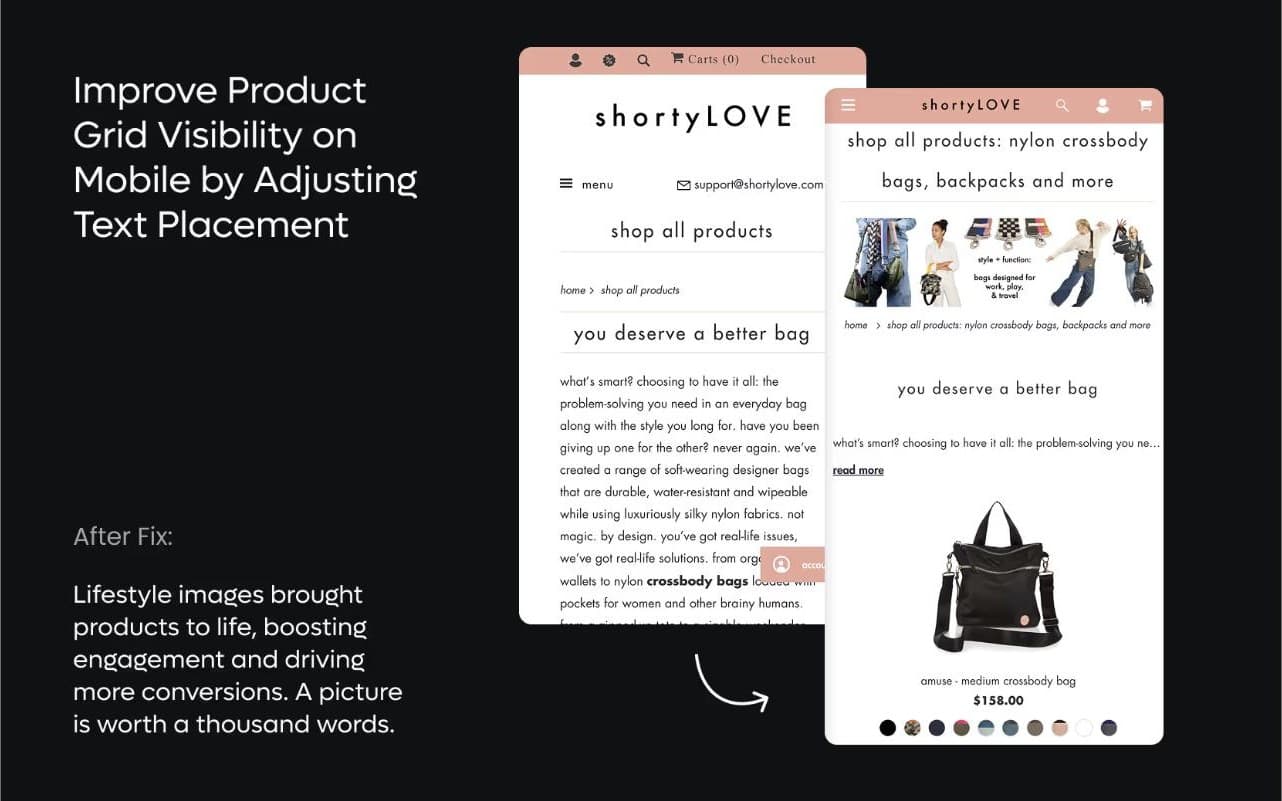 Live Zenyt spotlight for shortyLOVE: Integrate Lifestyle Images on Product Category Pages to Boost Conversions